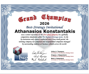 BSI Grand Champion - Ind03 - Athanasios Konstantakis